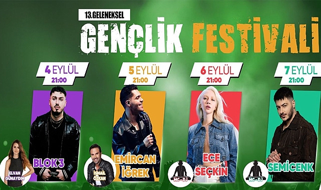 Blok 3, Emircan İğrek, Ece Seçkin, Semicenk ile Gençlik Festivali Başlıyor