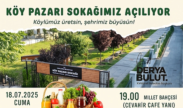 Kırklareli'nde Köy Pazarı Sokağı Açılıyor