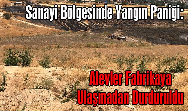 Sanayi Bölgesinde Yangın Paniği: Alevler Fabrikaya Ulaşmadan Durduruldu