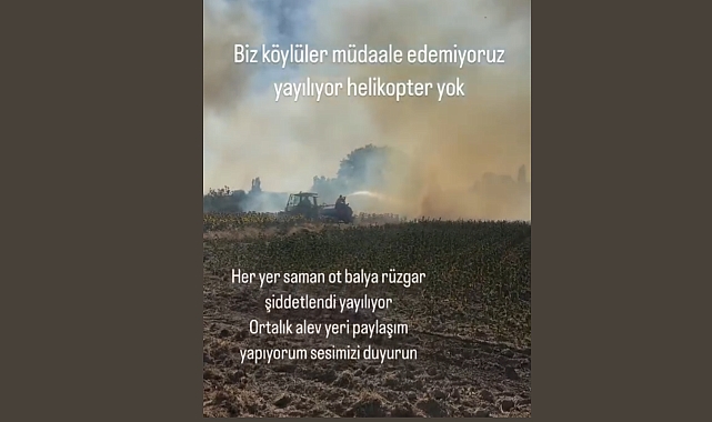 SON DAKİKA: Kırklareli Kızılcık Derede Yangın! Köylüler Alevlerle Mücadele Ediyor