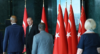 Cumhurbaşkanı Erdoğan, Cumhurbaşkanlığı Külliyesinde 30 Ağustos Zafer Bayramı Nedeniyle Tebrikleri Kabul Etti
