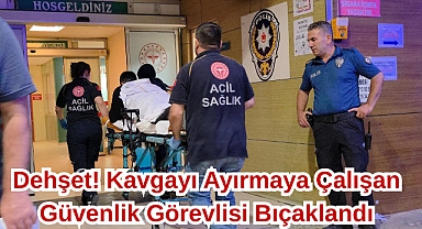 Dehşet! Kavgayı Ayırmaya Çalışan Güvenlik Görevlisi Bıçaklandı