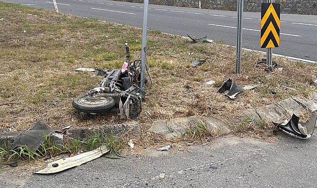 Feci Kaza! Motosiklet Sürücüsü Hayatını Kaybetti
