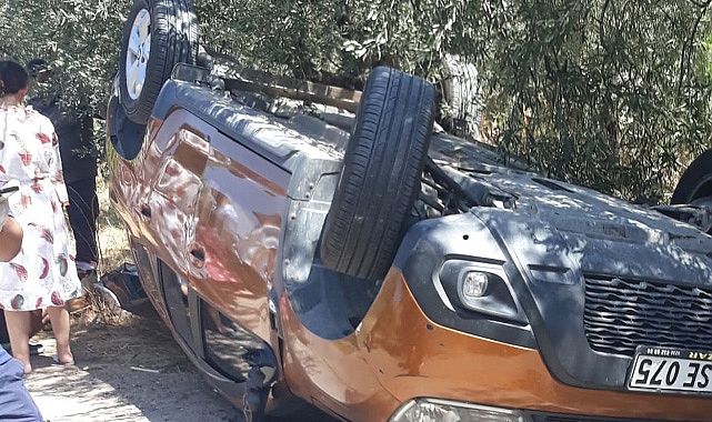 Feci Kaza! Otomobil Ters Döndü, 5 Kişi Yaralandı