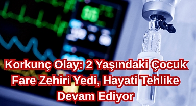 Korkunç Olay: 2 Yaşındaki Çocuk Fare Zehiri Yedi, Hayati Tehlike Devam Ediyor