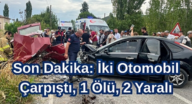 Son Dakika: İki Otomobil Çarpıştı, 1 Ölü, 2 Yaralı