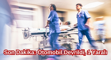 Son Dakika: Otomobil Devrildi, 1 Yaralı