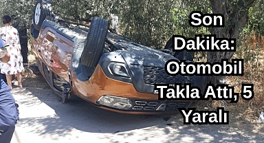 Son Dakika: Otomobil Takla Attı, 5 Yaralı