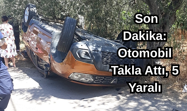 Son Dakika: Otomobil Takla Attı, 5 Yaralı