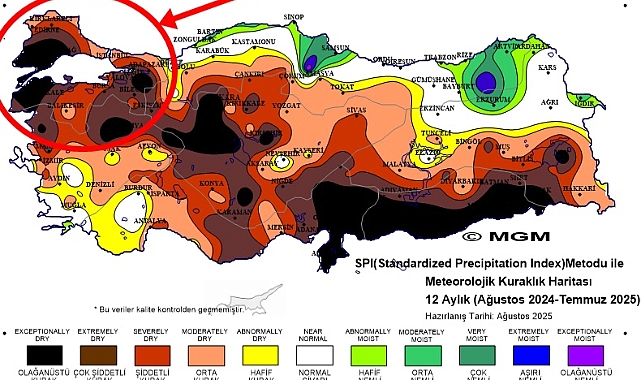 Trakya, Meteoroloji Haritasında 'Olağanüstü Kurak' Olarak İşaretlendi!