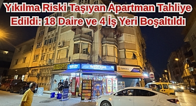 Yıkılma Riski Taşıyan Apartman Tahliye Edildi: 18 Daire ve 4 İş Yeri Boşaltıldı
