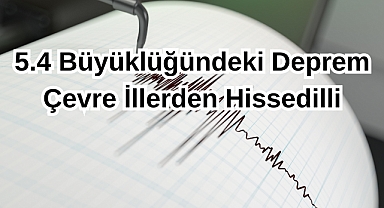 5.4 Büyüklüğündeki Deprem Çevre İllerden Hissedildi