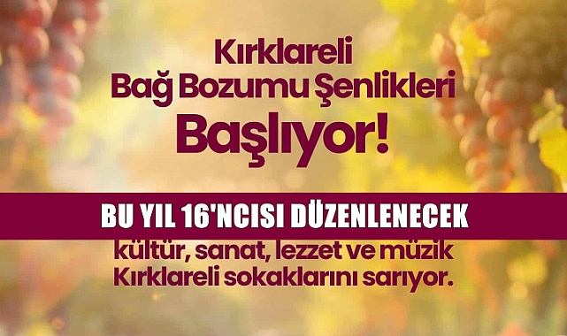 Kırklareli Sokaklarını Kültür, Sanat, Müzik ve Lezzet Kuşatacak!