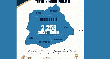 Kırklareli’ne 2.255 Sosyal Konut Müjdesi
