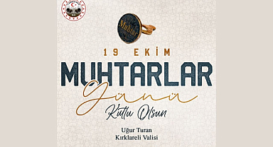 Kırklareli Valisi Uğur Turan’dan Anlamlı Mesaj