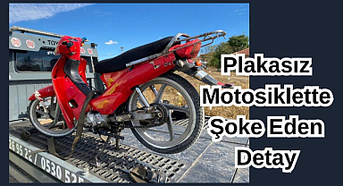 Plakasız Motosiklette Şoke Eden Detay