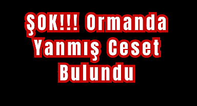 ŞOK!!! Ormanda Yanmış Ceset Bulundu