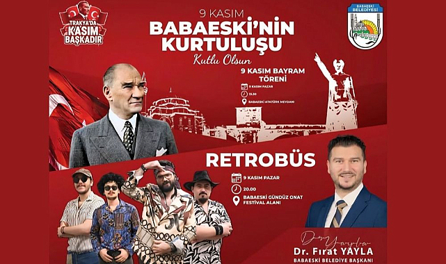 Babaeski’nin Kurtuluş Coşkusu Retrobüs Konseriyle Taçlanacak