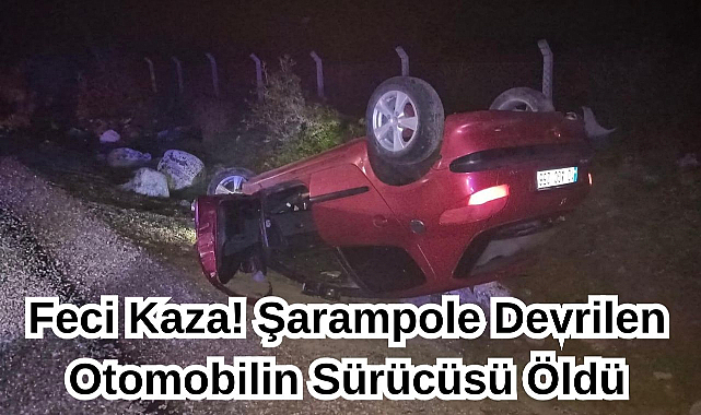 Feci Kaza! Şarampole Devrilen Otomobilin Sürücüsü Öldü