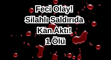 Feci Olay! Silahlı Saldırıda Kan Aktı! 1 Ölü