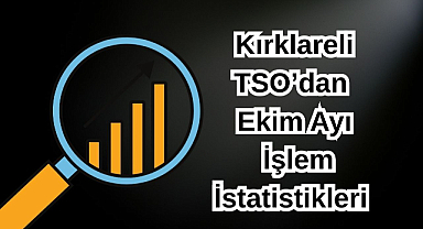 Kırklareli TSO’dan Ekim Ayı İşlem İstatistikleri