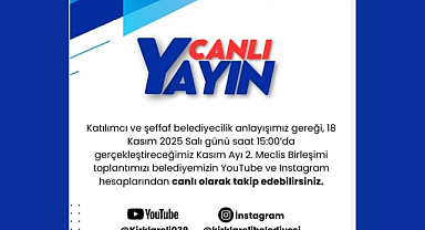 Kırklarelililer Dikkat! Meclis Oturumu bugün 'CANLI' Yayında