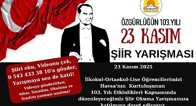 Kurtuluş Coşkusu Şiirle Taçlanıyor! Havsa Belediyesi’nden Öğrencilere Çağrı