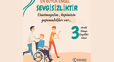 Başkan Altıntel'den 3 Aralık Dünya Engelliler Günü Mesajı