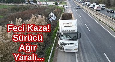 Feci Kaza! Sürücü Ağır Yaralı...