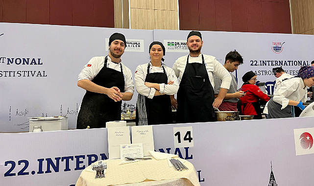 Gastronomi Öğrencilerinden Uluslararası Festivalde Altın Madalya