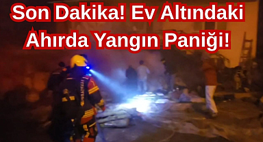 Son Dakika! Ev Altındaki Ahırda Yangın Paniği!