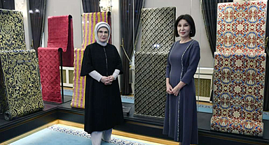 Emine Erdoğan, Özbekistan Cumhurbaşkanı’nın Eşi Mirziyoyeva İle Bir Araya Geldi