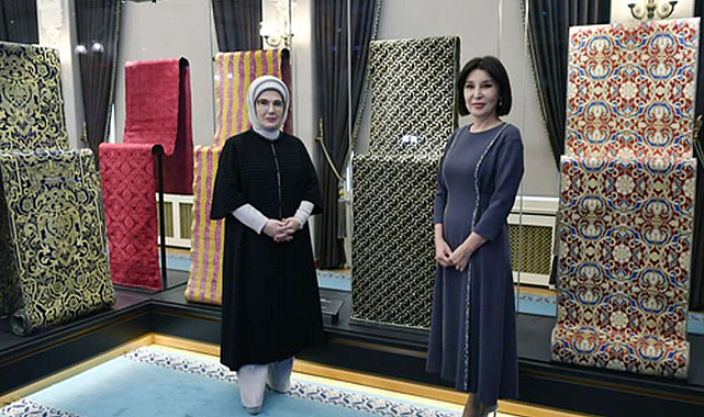Emine Erdoğan, Özbekistan Cumhurbaşkanı’nın Eşi Mirziyoyeva İle Bir Araya Geldi