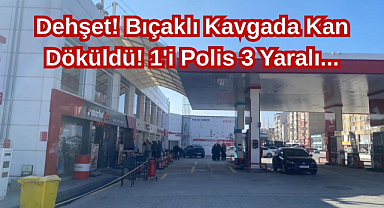 Dehşet! Bıçaklı Kavgada Kan Döküldü!1'i Polis 3 Yaralı...
