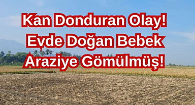 Kan Donduran Olay! Evde Doğan Bebek Araziye Gömülmüş!