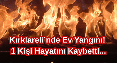 Kırklareli’nde Ev Yangını: 1 Kişi Hayatını Kaybetti...