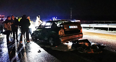 Kırklareli’nde Trafik Kazası! Alev Alan Araç Kullanılamaz Hale Geldi! 2 Yaralı