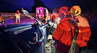 Otomobil Şarampole Uçtu, Sürücü Olay Yerinde Öldü!