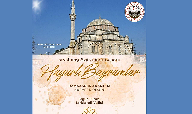 Vali Uğur Turan’dan Vatandaşlara Bayram Mesajı