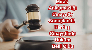 Miras Anlaşmazlığı Cinayetle Sonuçlandı! Kardeş Cinayetinde Hüküm Belli Oldu
