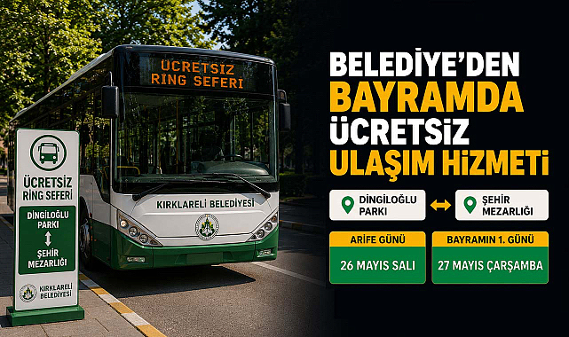 Belediye'den Bayramda Ücretsiz Ulaşım Hizmeti