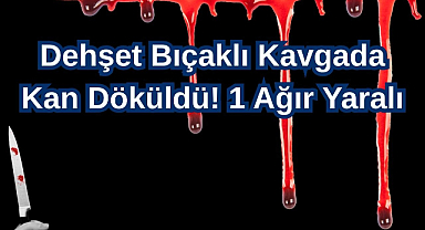Dehşet Bıçaklı Kavgada Kan Döküldü! 1 Ağır Yaralı