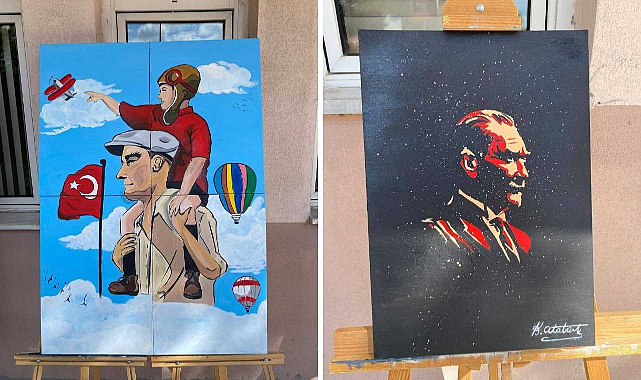 Vize’de Atatürk Sevgisi Tuvale Yansıdı