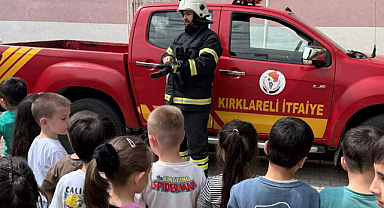 Kırklarelinde Minik Öğrencilere İtfaiye Eğitimi