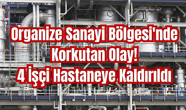 Organize Sanayi Bölgesi'nde Korkutan Olay! 4 İşçi Hastaneye Kaldırıldı