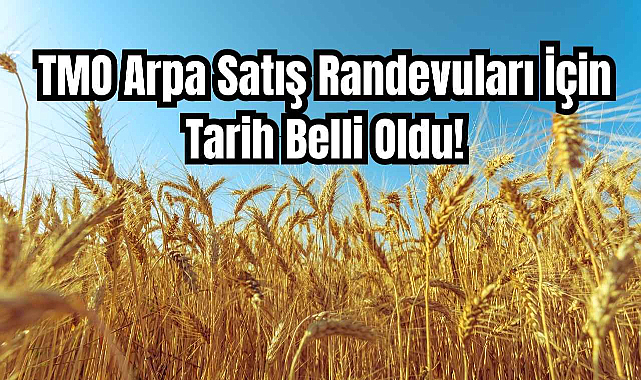 TMO Arpa Satış Randevuları İçin Tarih Belli Oldu!
