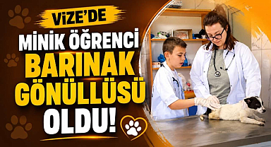 Vize'de Minik Öğrenci Barınak Gönüllüsü Oldu 