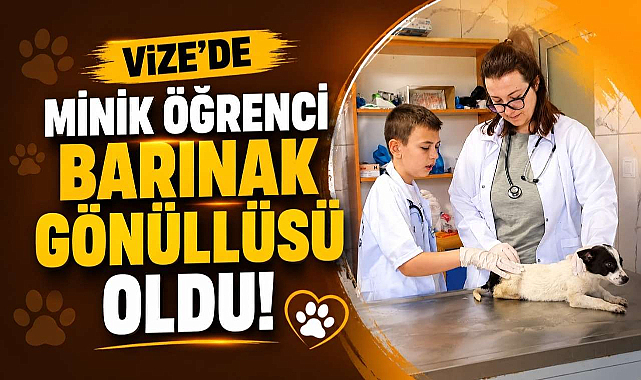 Vize'de Minik Öğrenci Barınak Gönüllüsü Oldu 
