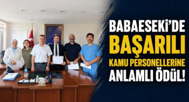 Babaeski'de Başarılı Kamu Personellerine Anlamlı Ödül!