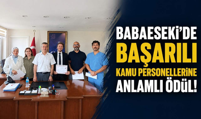 Babaeski'de Başarılı Kamu Personellerine Anlamlı Ödül!